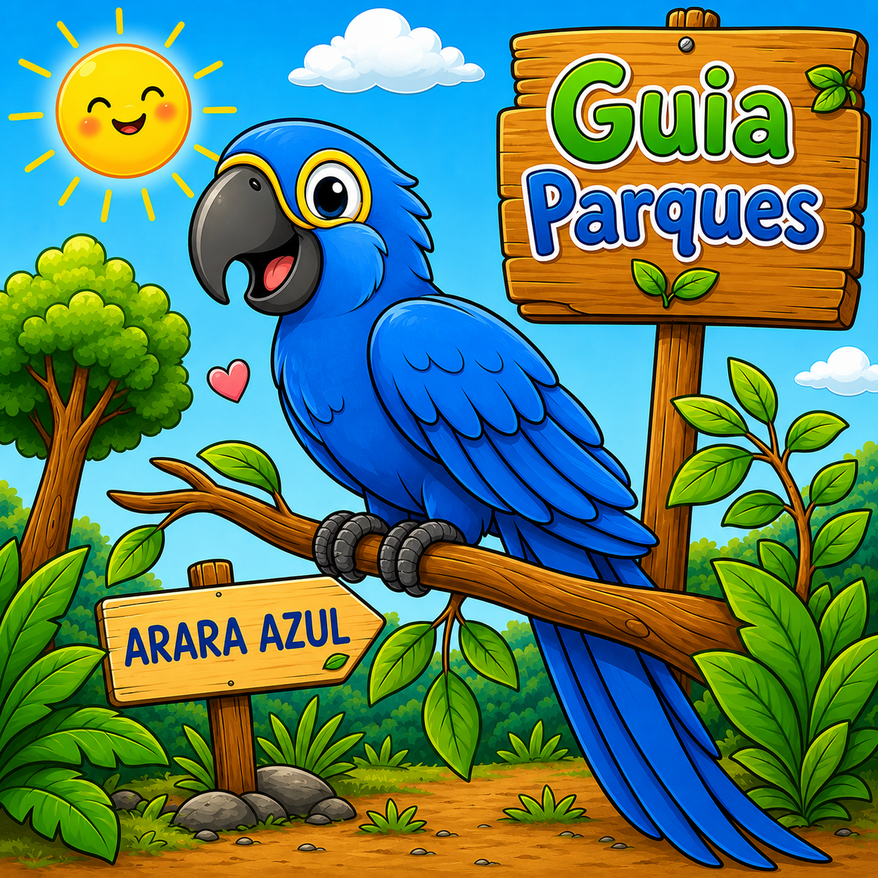 Arara Azul Colorida